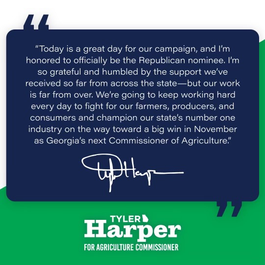Featured image for “Tyler Harper Secures Republican Nomination For Agriculture Commissioner”