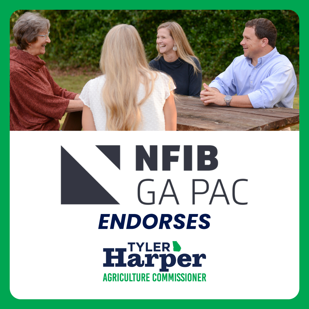 Featured image for “NFIB GEORGIA PAC ENDORSES TYLER HARPER FOR AGRICULTURE COMMISSIONER”